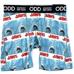 ODD X JAWS Collab Boxers Briefs Men's SIZE SMALL Blue White Shark Novelty NWT